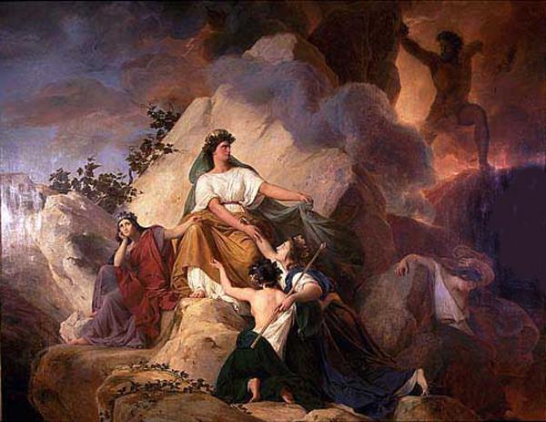 Francois-Edouard Picot Cybele protects from Vesuvius